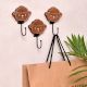 Brown Cute Sheep Face Key Hooks For Kids - Pack of 3